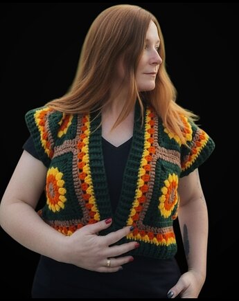 Kamizelka szydełkowa "Pole Słonecznikowe", Ciotka Matylda