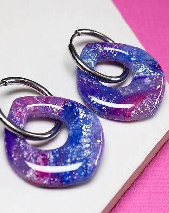 Kolczyki GLOW krople galaxy, Mintique