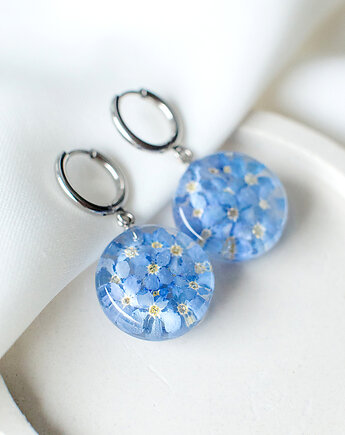 Kolczyki z niezapominajkami, nature gift