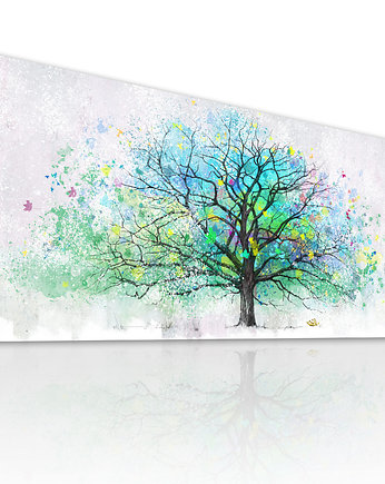 Grafika na płotnie Abstakcyjne drzewo- 150x60cm, OKAZJE - Prezent na Ślub