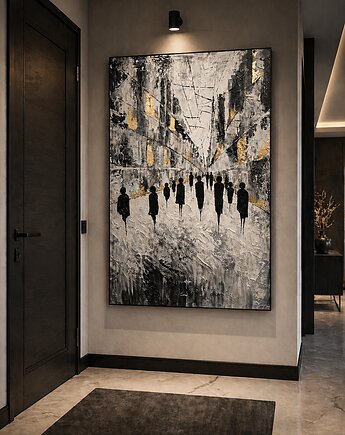 Abstrakcja People PION  Ręcznie malowany obraz strukturalny, Diana Abstract Art