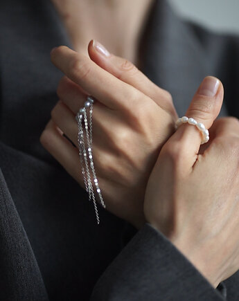 Pierścionek z szarych pereł - POWER OF LOVE, ZY.JEWELLERY