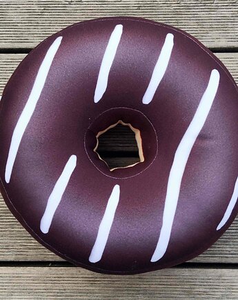 Poduszka Pączek Duży Donut Czekoladowy, OKAZJE - Prezent na Ślub
