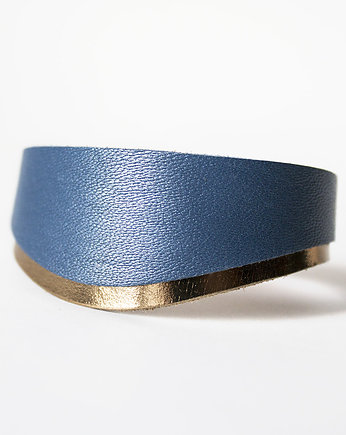 Skórzana Bransoleta Fala Denim, DUET tworczy