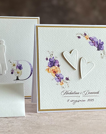 Kartka na ślub z pudełkiem i kopertą, WA 63E, Anna Art and Crafts