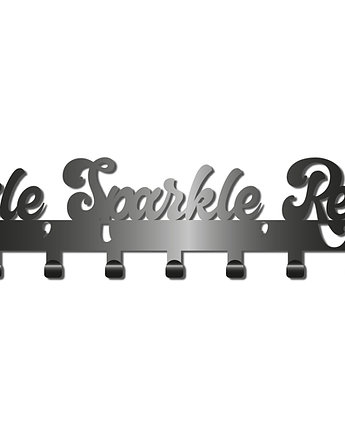 Nowoczesny Wieszak Z Kolekcji Simple Napis Smile, Sparkle, Repeat, K&M Design