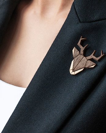 Oryginalna broszka Deer Brooch, BeWooden Polska