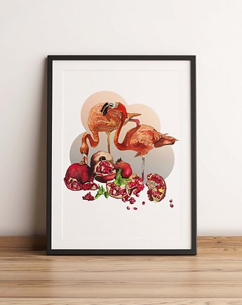 Plakat "Flamingi", A3, Anna Bednarczyk Ilustracje