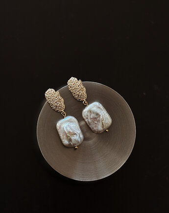 Kolczyki pozłacane z Perłami, Chmolowska Jewellery