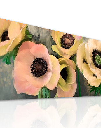 OBRAZ NA PŁÓTNIE - ŻÓŁTE  KWIATY 150x60cm, LUdesign gallery