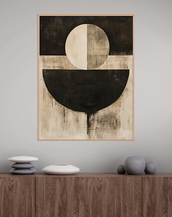 Geometria natury - Plakat, druk - Minimalizm, Boho, Loft #129, Black Sapphire Art