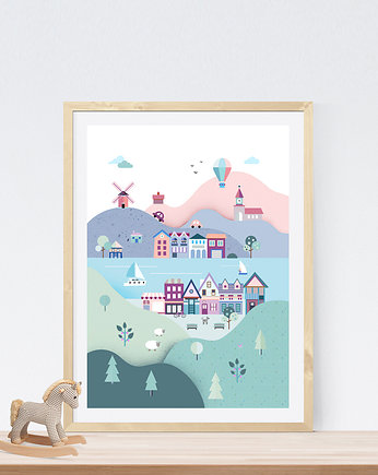 Autorska ilustracja HAPPY CITY I, PRINTLOVE