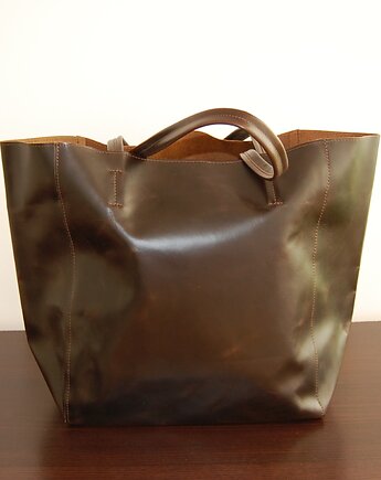 Duża torebka damska ze skóry naturalnej na ramię, bagoo