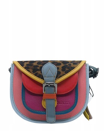 Torebka damska listonoszka skórzana regulowany pasek kolorowa OLIVKA, Olivka Warsaw