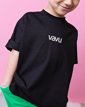Czarny oversizowy t-shirt VAVU, vavu