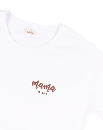 T-shirt biały  - mama, Malomi Kids