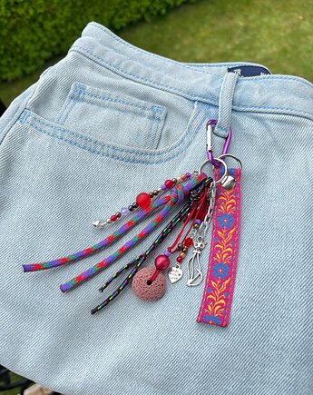 Brelok handmade / kot, lawa, serduszko, BEBOKI