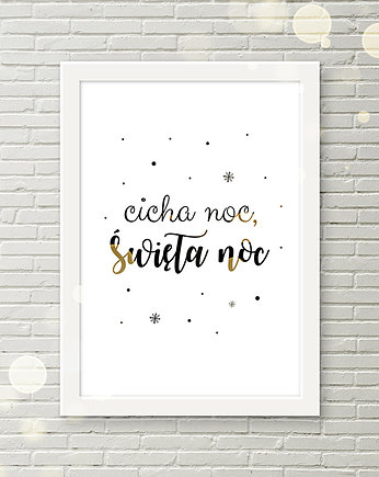 Plakat świąteczny A4 CICHA NOC, WOW party