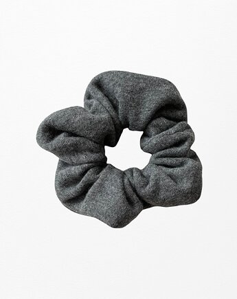 Gumka frotka scrunchie dresowa szara grafitowa, Zdunetti