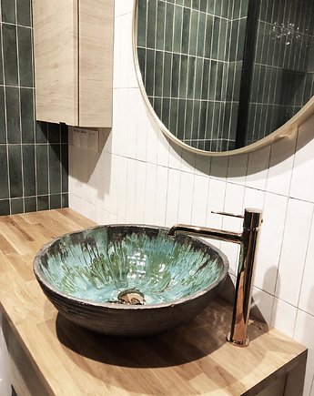 PREMIUM!! Luksusowa Umywalka Las  Ręcznie Robiona Ceramiczna, Ceramika Nastawka