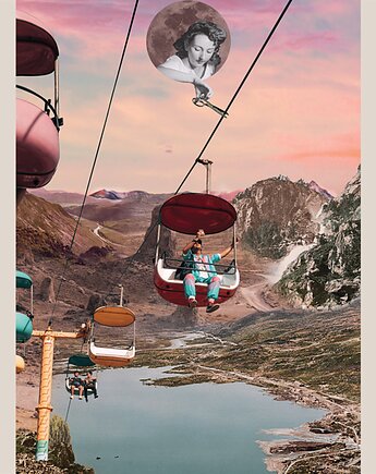 Plakat - Memory Bridges No.2, hint of time collage studio