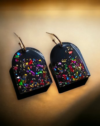 UNIKATOWE kolczyki z żywicy : kolekcja CARNIVAL II, kaktusia