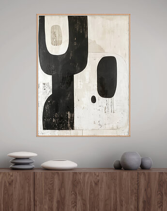 Geometria natury - Plakat, druk - Minimalizm, Boho, Loft #37, Black Sapphire Art