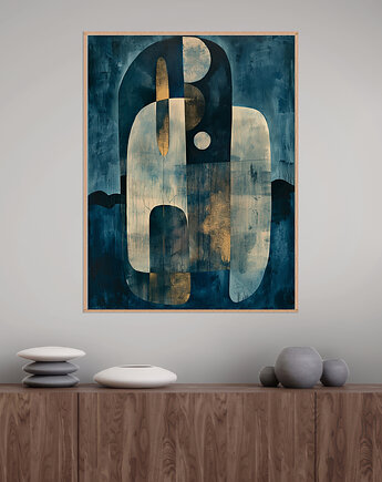 Geometria natury - Plakat, druk - Minimalizm, Boho, Loft #148, Black Sapphire Art