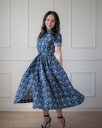 Sukienka Julia granatowa, Anna Wolny Fashion