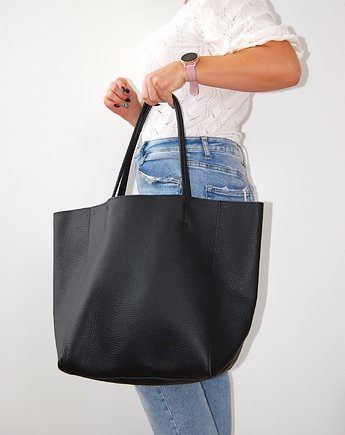 Duża torebka damska ze skóry naturalnej na ramię, bagoo