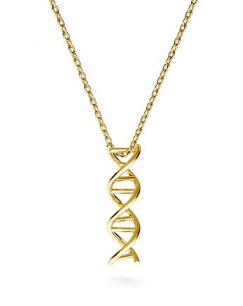 Naszyjnik DNA- srebro złocone, ISSI Jewelry