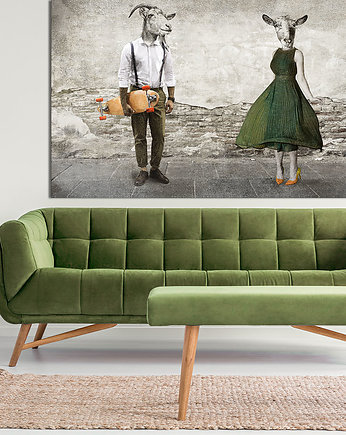 Nowoczesny obraz - Kozłowscy- Kozia para., LUdesign gallery