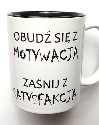 Kubek  OBUDŹ SIĘ z CZARNYM WNĘTRZEM, FarrowDesign