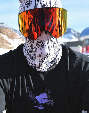 Czarny długi T-shirt Shrooms, DONT NEED NO SAMURAI