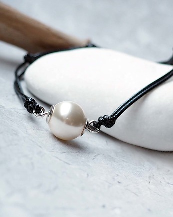 BRANSOLETKA REGULOWANA Z PERŁĄ Swarovski, silvella