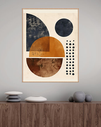 Geometria natury - Plakat, druk - Minimalizm, Boho, Loft #63, Black Sapphire Art
