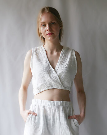 Top BOHO z lnianego muslinu, 10 BODIES