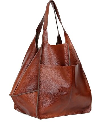 Torebka na ramię ze skóry naturalnej XXL, bagoo