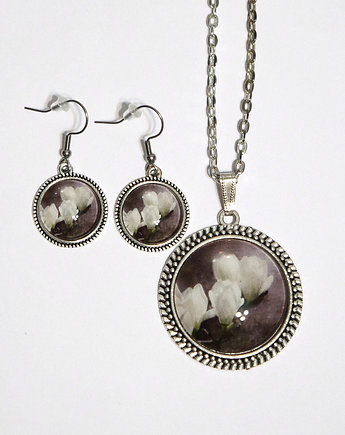 Naszyjnik i kolczyki - komplet - Magnolia, yenoo