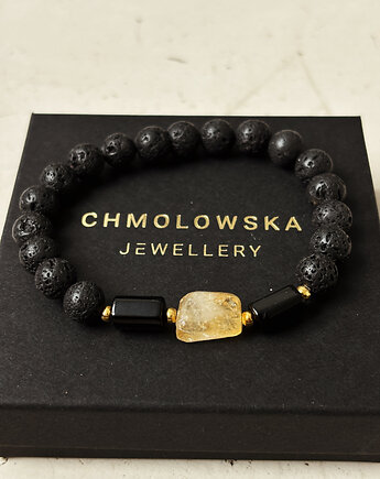 Bransoletka męska Cytryn i Turmalin, Chmolowska Jewellery