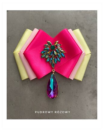 Kryształowa Kolekcja   Brosza z kryształami, Pudrowy Różowy