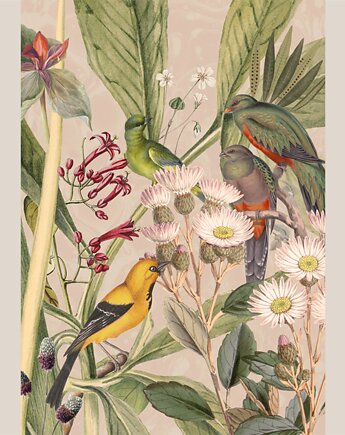 Plakat - Canary Bird, hint of time collage studio