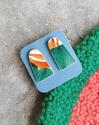 Kolczyki ceramiczne Włocławek, biżuteria z talerzy