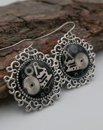 Kolczyki silver elements 13, Zegarynki