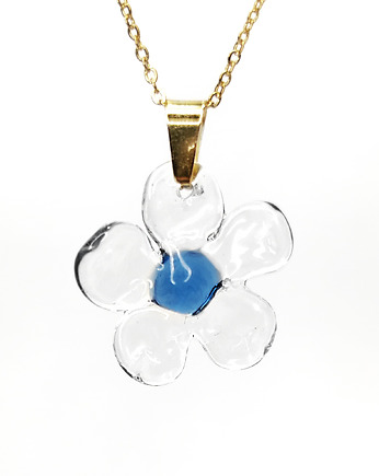 Naszyjnik niebieski kwiat  ze szkła "Sweets", Joanna Muzyka Studio