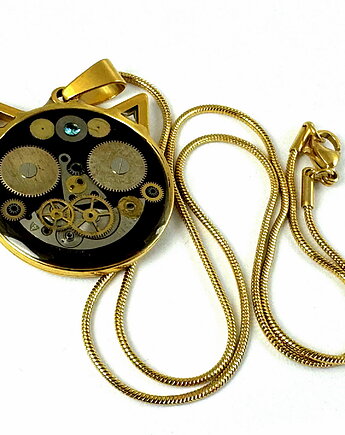 WISIOR - kotek czarny I (złoty), DROBINY CZASU