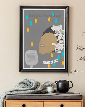 Billie Holiday Jazz - plakat fine art, minimalmill