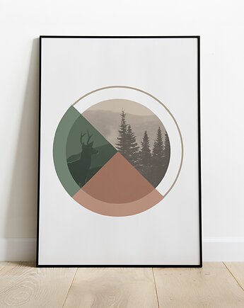 Nowoczesny plakat/grafika na ścianę, skandynawski styl., Grawisfera