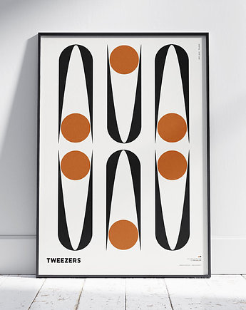 Plakat abstrakcyjny, abstrakcja, geometria - Szczypce, Galeria EMU
