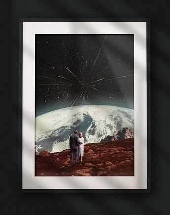 Plakat Noc spadających gwiazd - Kolaż Fine Art - Dekoracja Ścienna Do Salonu, DAPIDOKA